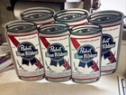VTG Pabst Blue Ribbon Beer Metal Sign 6 Pack Cans Man Cave Dive Bar USA 22.5”
