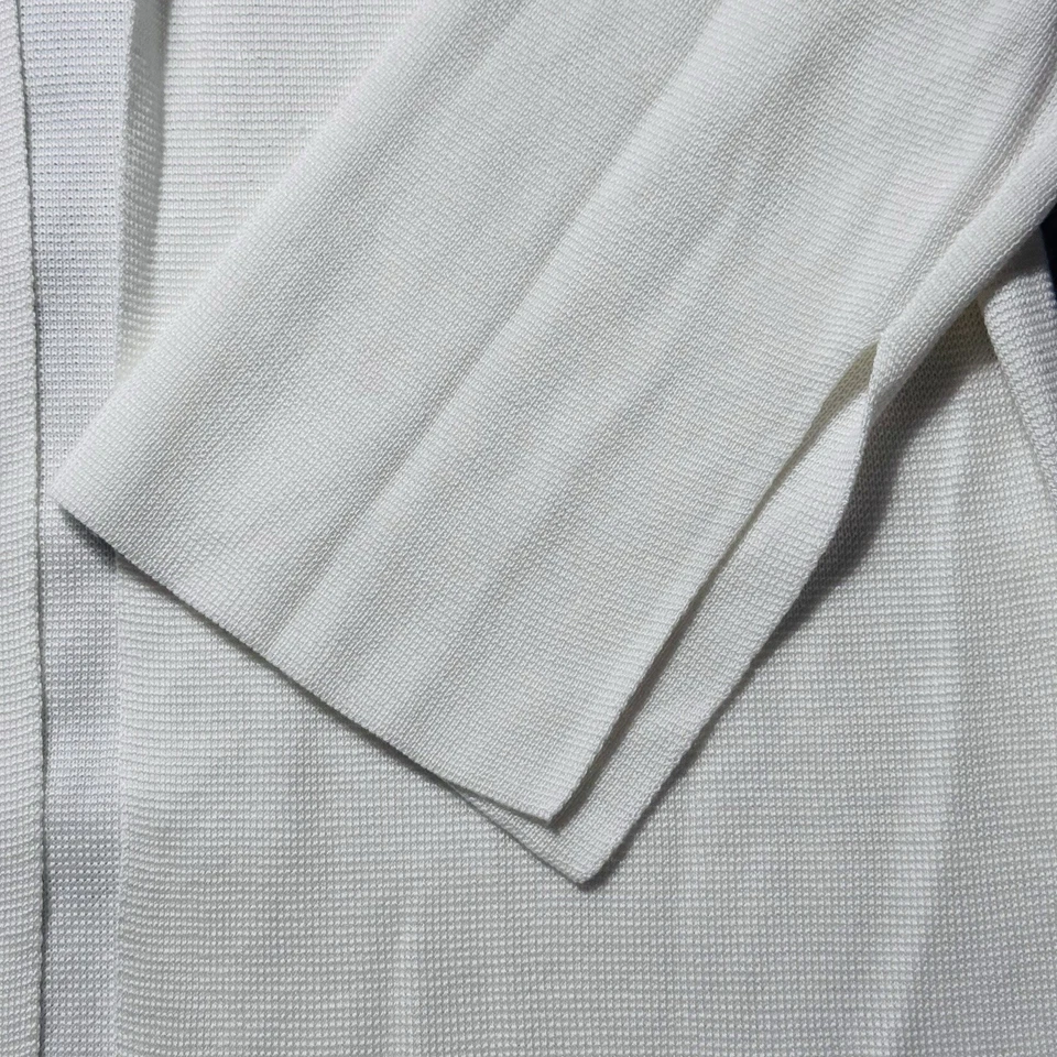 Suéter Cárdigan Plumero Crema Mezcla Seda Eileen Fisher Talla M Talla Grande Foto 3 de 4