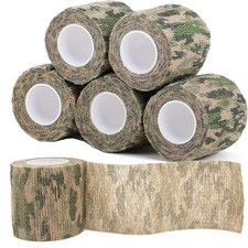 12 Rolls Self-Adhesive Camouflage Tape Wrap 2"  Gear Guns Hunting Equipment Tape