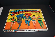 SUPERADVENTURE COLORFORMS SET W SUPER FRIENDS 1974 SUPERMAN BATMAN AQUAMAN 
