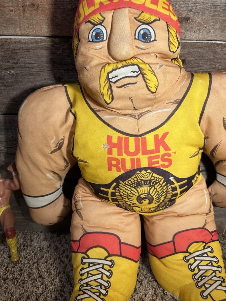 "Almohada/peluche/muñeca vintage 1990 Tonka 22"" WWF Hulk Hogan Wrestling Buddy WWE WCW" Foto 2 de 3