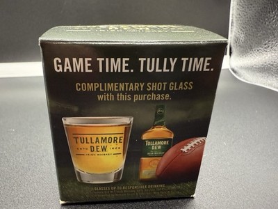 Tullamore Dew Complimentary Collectible Clear Shot Glass NEW in Box
