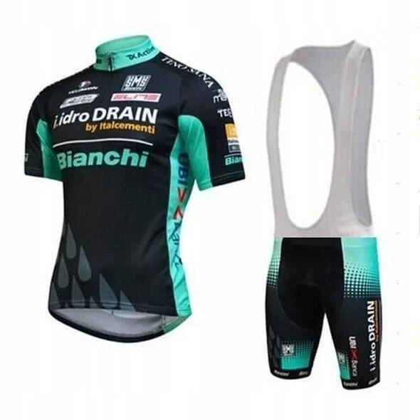 Men's Retro Pro Team Cycling Jersey Set Short Sleeve Bike Shirt & Bib Shorts Fit - Image 4 of 4