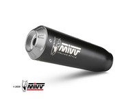 Mivv X-M1 Komplett-Auspuff Inox Schwarz Racing FüR Fantic Caballero 500 2021-24