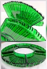 Vtg Anchor Hocking ? Emerald Green Lazy Susan Replacement Trays Relish Inserts