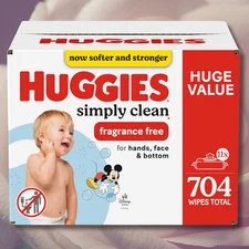 Simply Clean Baby Wipes - Unscented Count Per Pack 704ct Pack Size 11pk