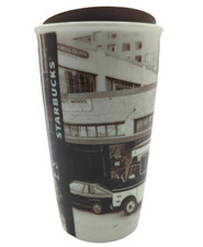 Starbucks 2016 Brown Sepia Delivery Truck Ceramic 12oz Travel Mug Tumbler