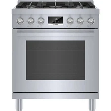 Bosch 800 Series HGS8055UC 30 Inch Freestanding Gas Range with 5 Sealed Burners