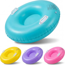 4 Pack 36'' 40'' 47'' Snow Tube Inflatable Snow Sleds Heavy Duty Sleds Adults fo