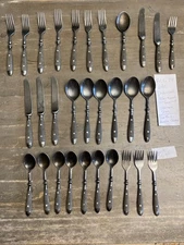 30Pc Stainless Black Bistro Rivet Handles All Are Distressed Sold As-Is See Pic