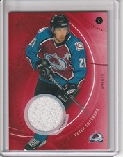 2025-26 Upper Deck SP Game Used Peter Forsberg #100 Red Jersey Relic Greats