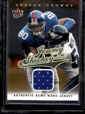2004 Ultra #47 Jeremy Shockey Season Crowns Game Used Gold #/99