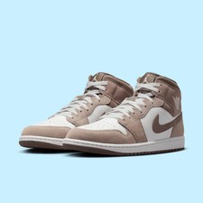 Air Jordan 1 Mid Para Hombre Multi Talla Enigma Piedra/Gris Oliva DQ8426 003 Envío Rápido