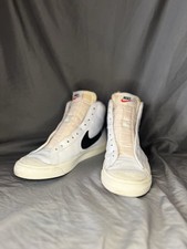 Nike Mens Blazer Mid 77 White Black Leather Suede US 9 BQ6806 100 Casual