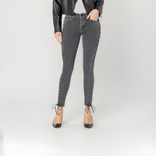 NWT Hudson Women’s Jeans The Stevie Contour Lace Up Skinny Mid Rise Size 27