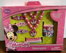 Disney Minnie Mouse 15pc Hair Accessory Kit barrettes,Terries, Brand New R