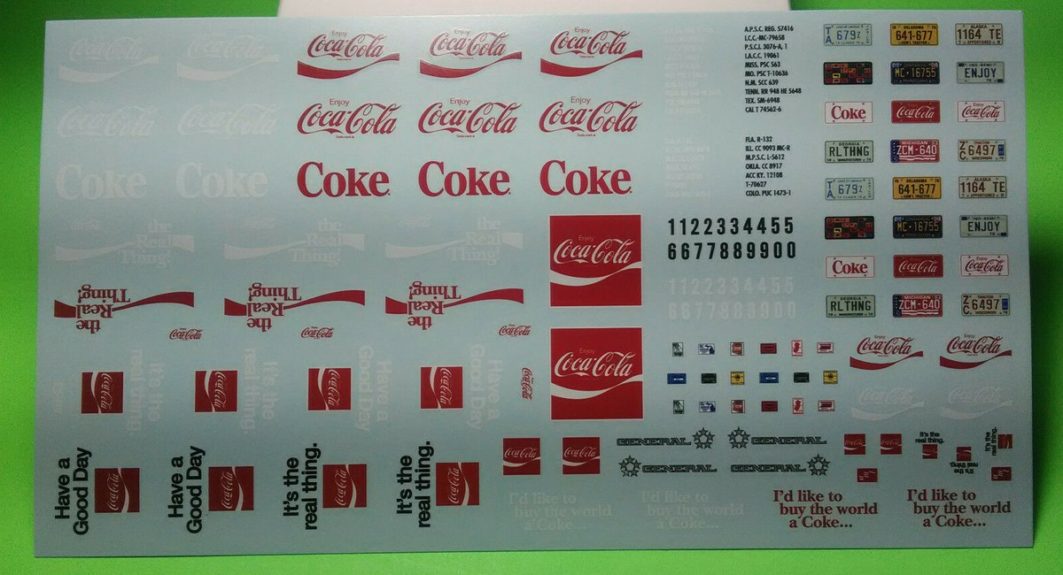 1976 GMC General 1/25 AMT Semi Truck Waterslide Decal Sheet