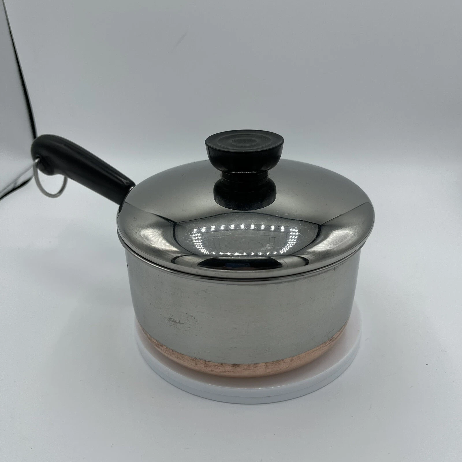 Revere Ware 1 Quart Copper Clad Stainless Steel Sauce Pan W/Lid USA