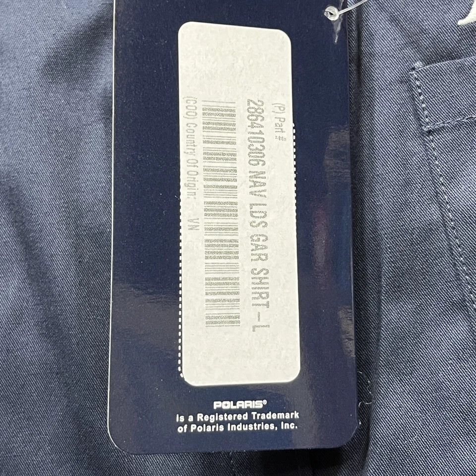 Polaris Shirt Womens Size Large Blue Red NEW Mechanic Work Garage Button Down Up - Image 4 of 4