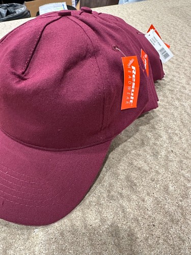 Boston 5-panel polycotton baseball cap, burgundy, brand new with tags - Picture 2 of 3