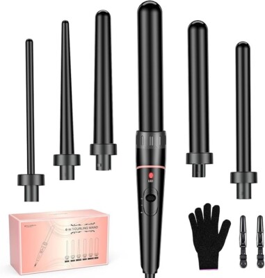 BESTOPE PRO Hair Curler 6-in-1 Curling Wand Set, Curling Iron - Main Image