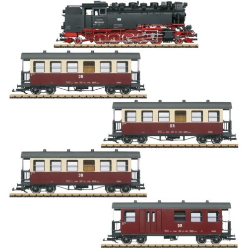 LGB 26818 G Dampflok + 37736 Personenwagen + 37712 Gepäckwagen G + NEU