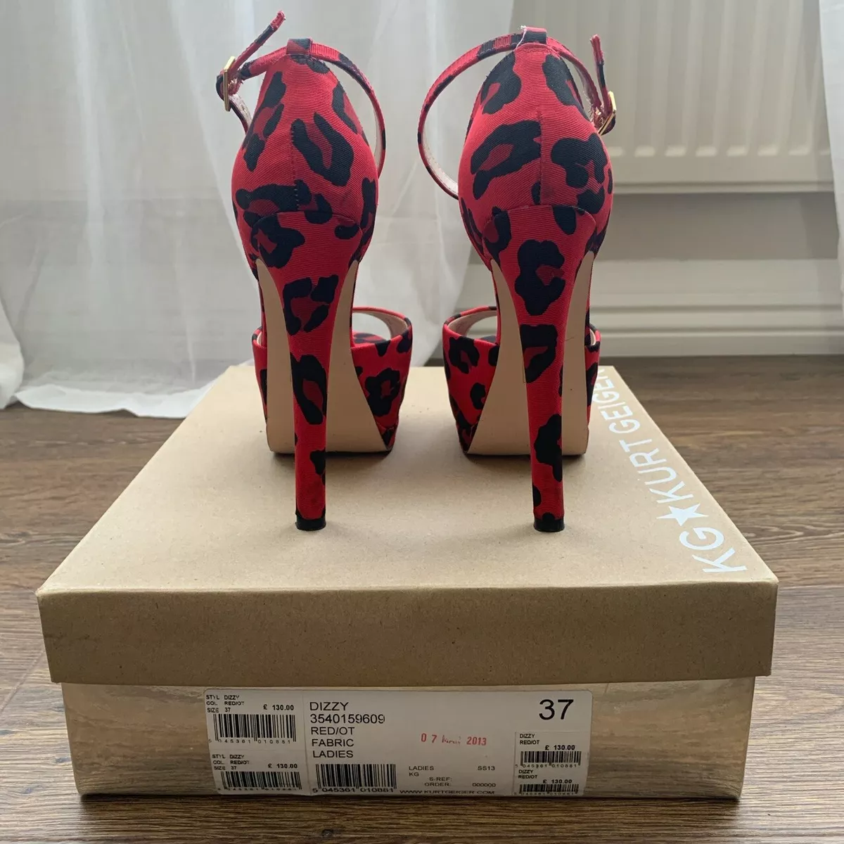 Red leopard sale print heels