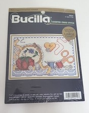Bucilla A STITCH IN TIME Counted Cross Stitch Kit 42010 1998 Sealed 7 x5