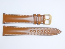 RIOS1931 Shell Cordovan Leather Watch Band Strap 19 mm Tan Honey "New York"