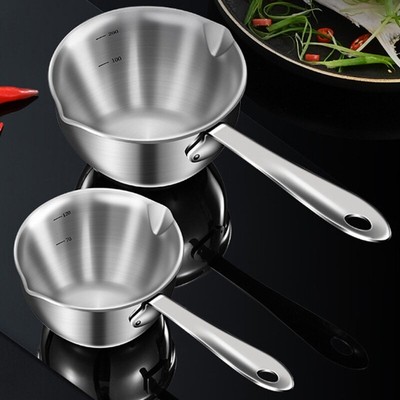Mini Soup Pot Two Side Spouts Cooking Saucepan for Handle Stainless Steel Cook