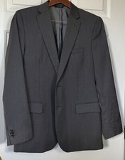 Banana Republic Size 40R Tailored Fit 100 Wool Jacket Mens Dark Gray