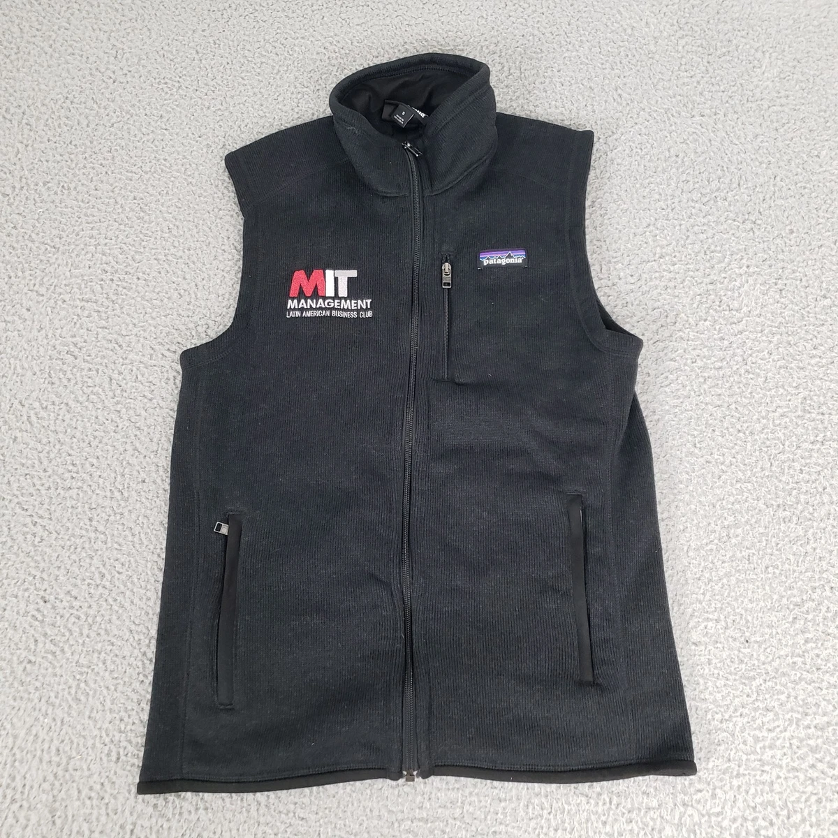 Patagonia Vest Mens Small Black Fleece Golf Outdoors Logo Hiking Fishing  51884 | eBay