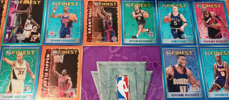 1995-96 Topps Finest NBA Stars Framed Uncut Sheet East And West All Stars - Image 3 of 4