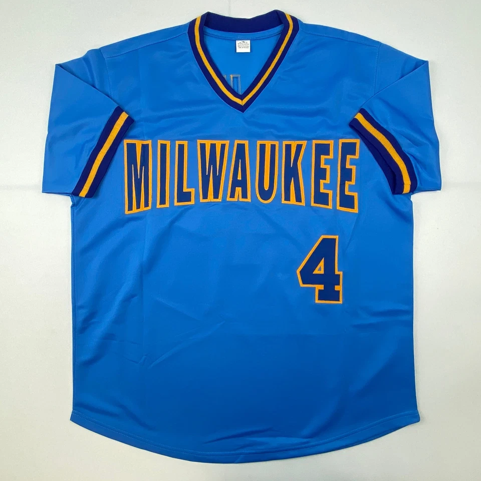Autographed/Signed Paul Molitor Milwaukee Blue Baseball Jersey JSA COA Auto - Image 4 of 4