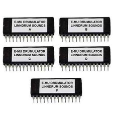 Emu E-Mu Drumulator Linndrum EPROM Sound Expansion Bank Rom Drum Vintage Eproms