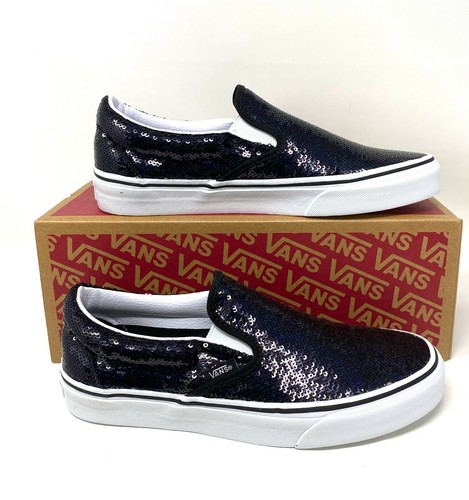 VANS Classic Slip-On Micro Sequins Black Glitter Womens Sizes Shinny VN0A4U382PC | eBay VANS Classic Slip-On Micro Sequins Black Glitter Womens Sizes Shinny VN0A4U382PC | eBay
