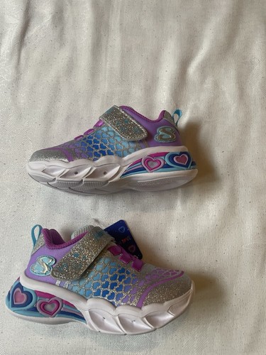 Skechers Sweetheart Lovely Colors Led lights sneakers scarpe Luci bambina 22 - Foto 6 di 7