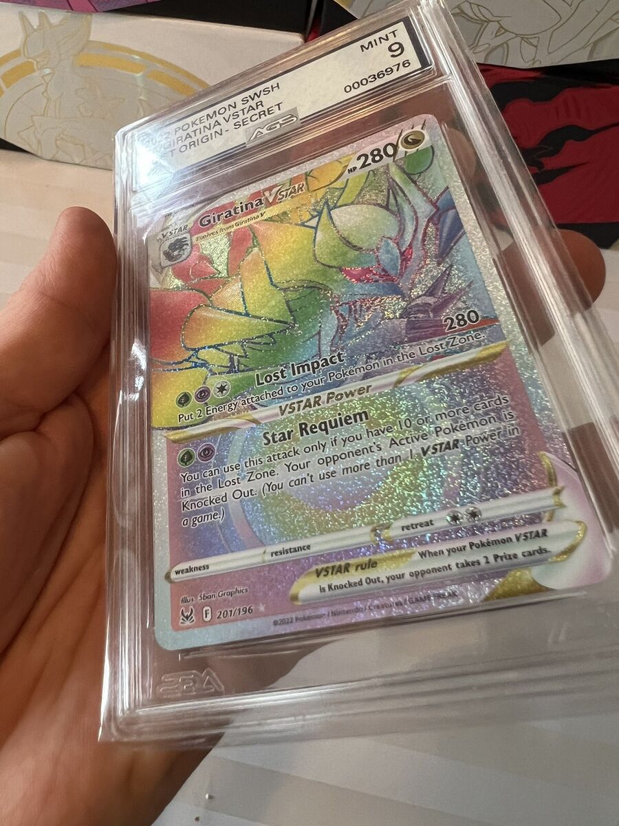 CARTA POKÉMON GIRATINA V ASTRO HYPER 201/196 ORIGINE PERDUTA