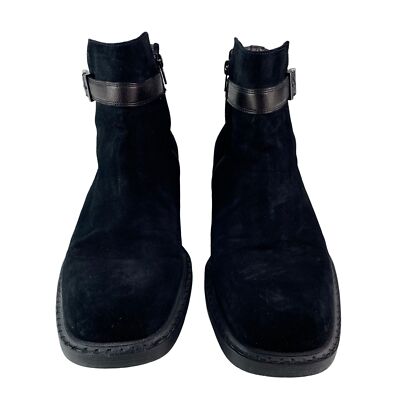 Versace Womens Ankle Boots Camoscio Black Suede Side Zip  display picture 1