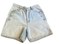 Vintage 90's Gitano Womens High-Waisted Light Wash Denim Shorts Size 10 Y2K Rare