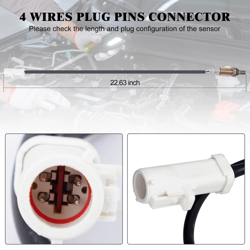 Sensor de oxígeno delantero trasero aguas arriba aguas abajo 4 piezas para Ford Mazda Mercury Lincoln Foto 4 de 4
