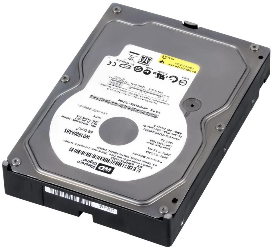 Hard Drive Western Digital Caviar WD1600AABS 160GB 7200RPM 2MB SATA II 3.5'' - Image 2 of 3