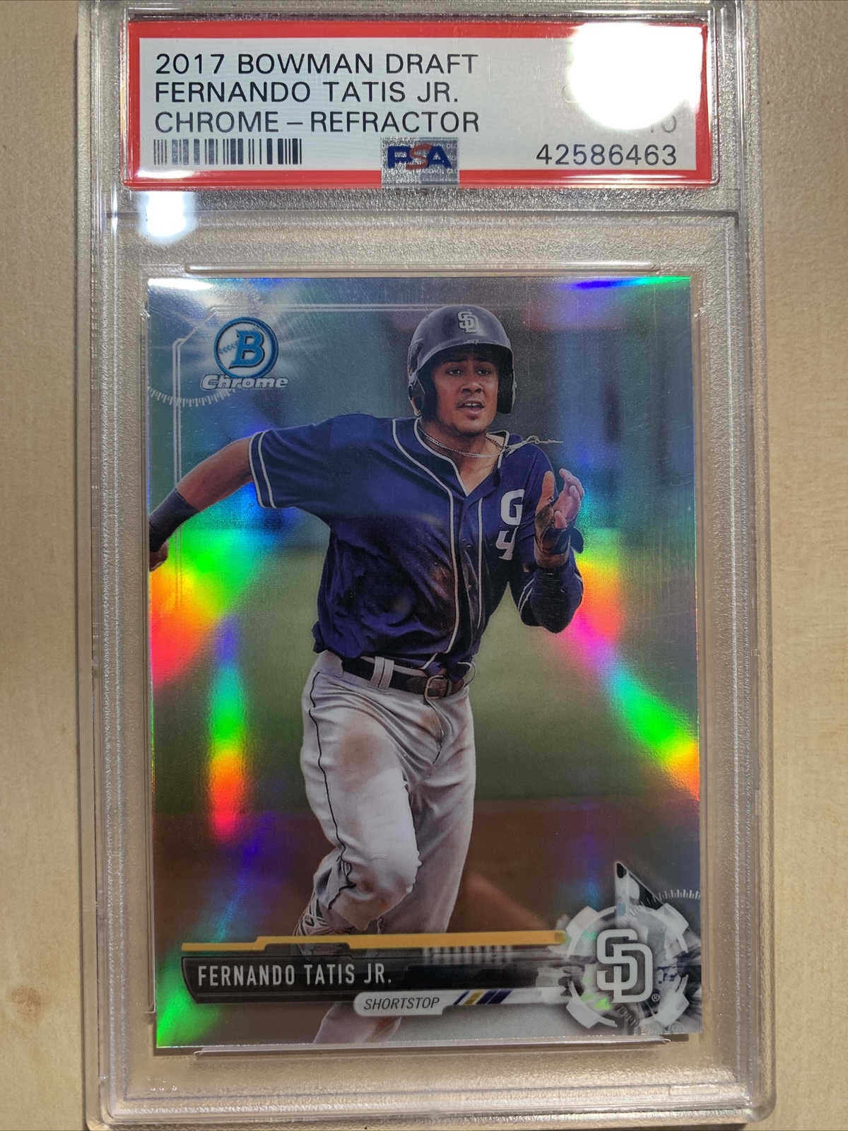 2017 Bowman Chrome Draft Fernando Tatis Jr. REFRACTOR #BDC71 PSA 10 Gem Mint WOW