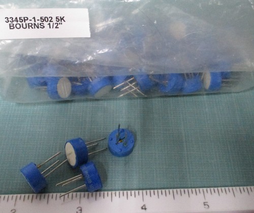 Potenziometro decespugliatore di precisione Bourns 1/2" 5K rotondo top-turn 3345P-1-502 25 pezzi - Foto 1 di 3