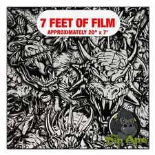 Hydrographic film Jurassic Dinosaurs hydro dipping 7' x 20" hydro dip