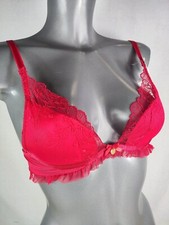 NEW Boux Avenue Dark Red Adelia High Apex Plunge Bra Lingerie UK32-UK36 RRP £40
