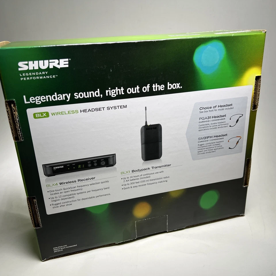 Shure BLX14 Wireless Headset System with SM31 Microphone - Image 3 of 3