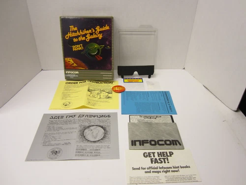 THE HITCHHIKERS GUIDE TO THE GALAXY Commodore 64 128 Floppy  INFOCOM 1984 Ver
