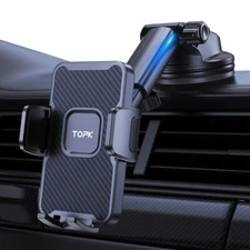 TOPK Car Phone Mount Super Stable Phone Holder for Car Dashboard/Windscreen