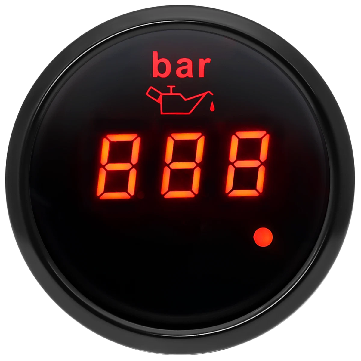 52mm Digital Oil Pressure Gauge 0 10Bar Press Meter With Alarm for